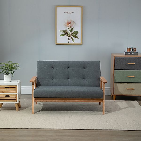 HOMCOM 2-Sitzer Doppelsofa günstig online kaufen