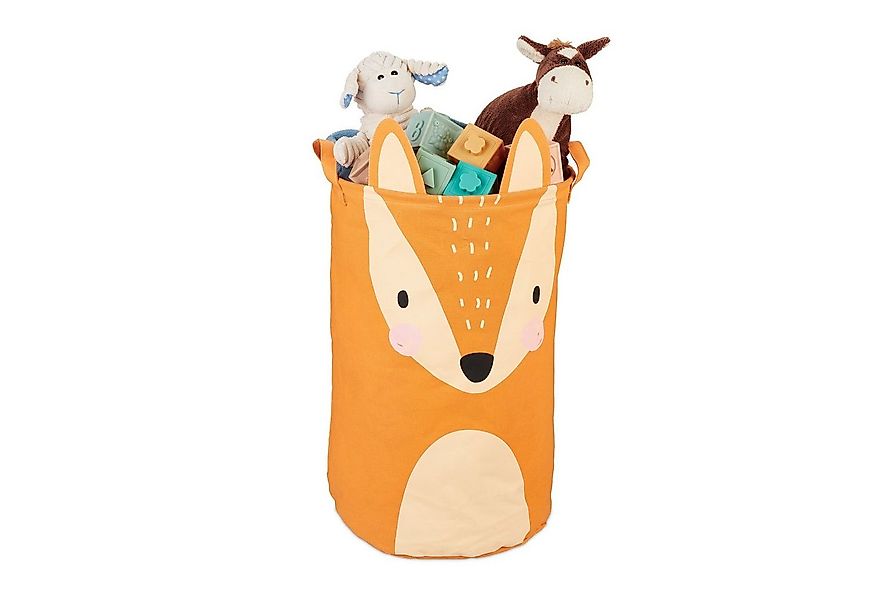 relaxdays Aufbewahrungskorb Kinder Aufbewahrungskorb mit Fuchsmotiv günstig online kaufen