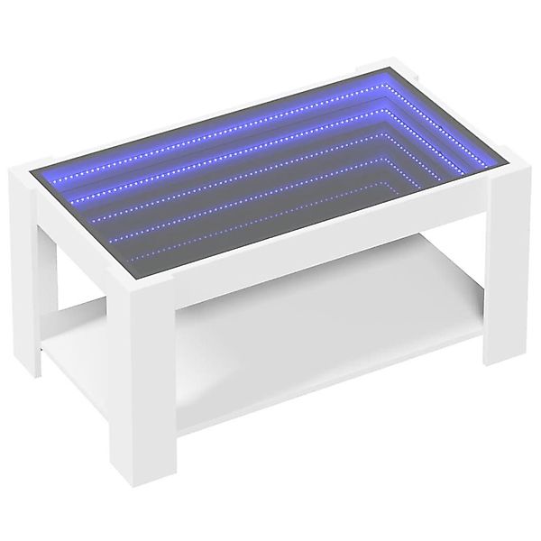 vidaXL Couchtisch LED-Couchtisch Weiß 93x53x45 cm günstig online kaufen