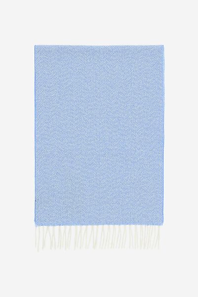 Schal aus Kaschmir mit Fischgratmuster günstig online kaufen