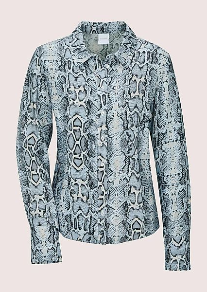 MADELEINE Langarmbluse "Hemdbluse Viskosebluse mit Animal-Print" Snake-Prin günstig online kaufen