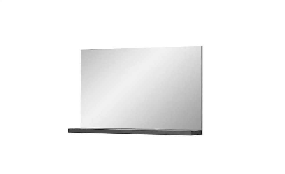 Spiegel 95 x 59 cm  ¦ grau ¦ Holzwerkstoff,Aluminium,Glas ¦ Maße (cm): B: 9 günstig online kaufen