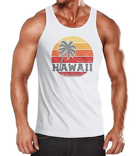 Neverless Tanktop Herren Tank-Top Hawaii Palme günstig online kaufen