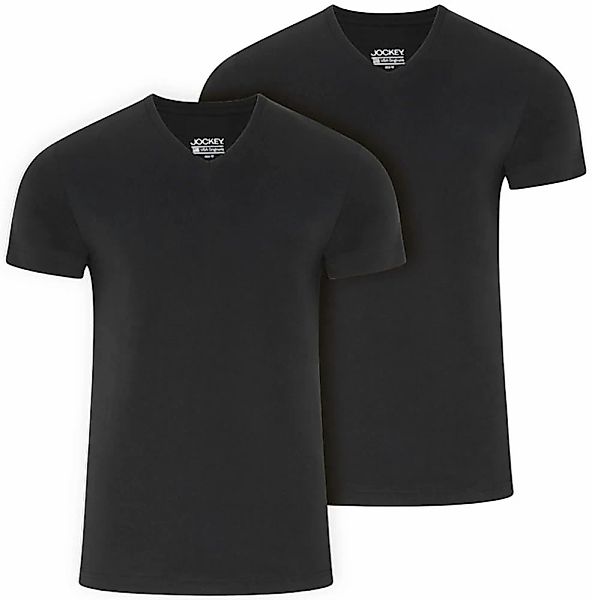 Jockey V-Shirt "American V-Neck Shirt" 2er Pack, lockere Passform, flache N günstig online kaufen