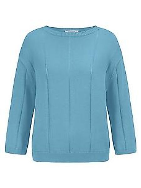 Rundhals-Pullover aus 100% SUPIMA®-­Baumwolle Peter Hahn blau günstig online kaufen