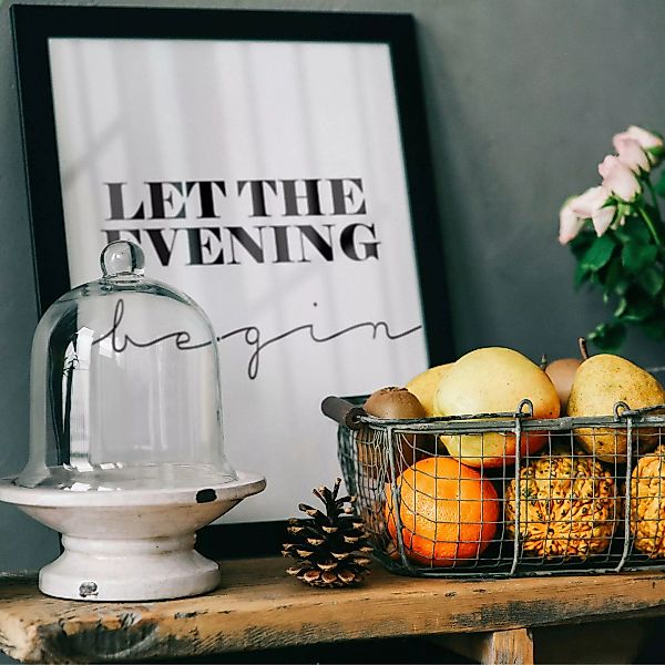 Wall-Art Poster "Let the evening be gin", Schriftzug günstig online kaufen