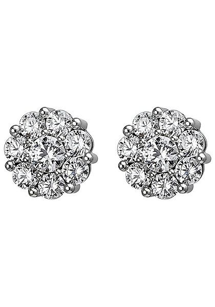 JOBO Paar Ohrstecker, 925 Silber mit 16 Zirkonia günstig online kaufen