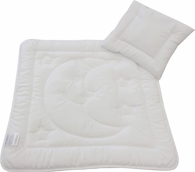 Dreams Kunstfaserbettdecke + Kopfkissen "Mond und Sterne" Praktisches Set f günstig online kaufen