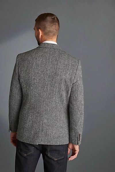 Next Sakko Blazer aus Harris-Tweed mit Fischgrätmuster (1-tlg) günstig online kaufen