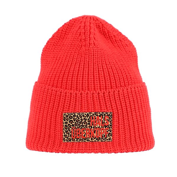 halsüberkopf Accessoires Strickmütze mit Leo-Badge und günstig online kaufen