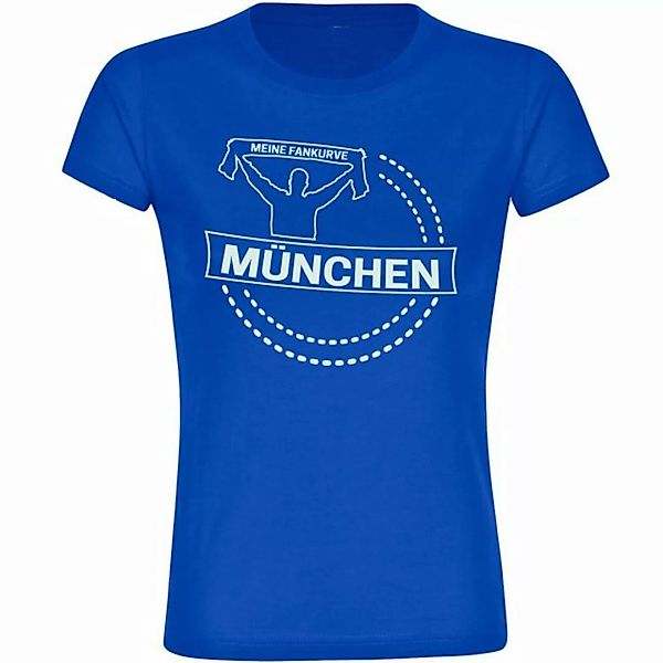 multifanshop T-Shirt Damen München blau - Meine Fankurve - Frauen günstig online kaufen
