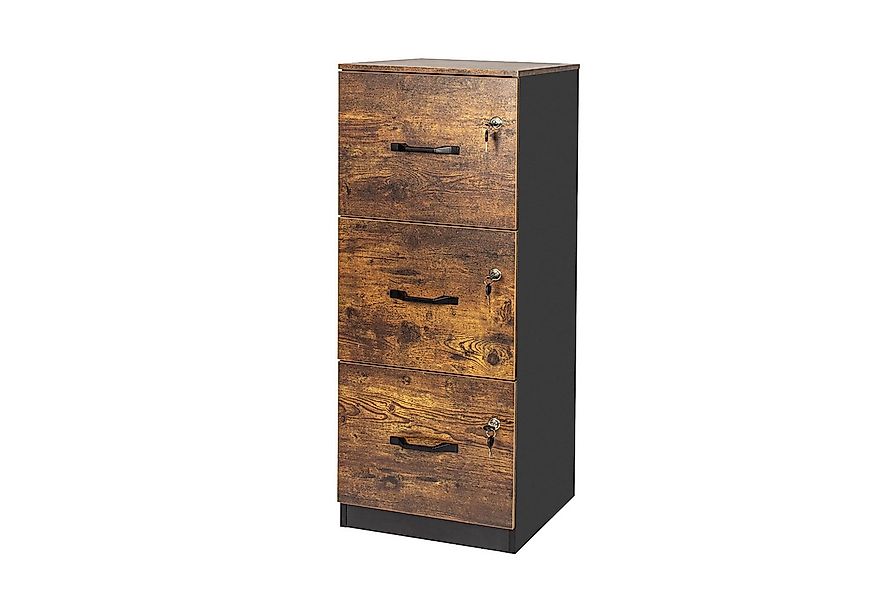 relaxdays Aktenschrank Hängeregist Industrial-Schwarz günstig online kaufen