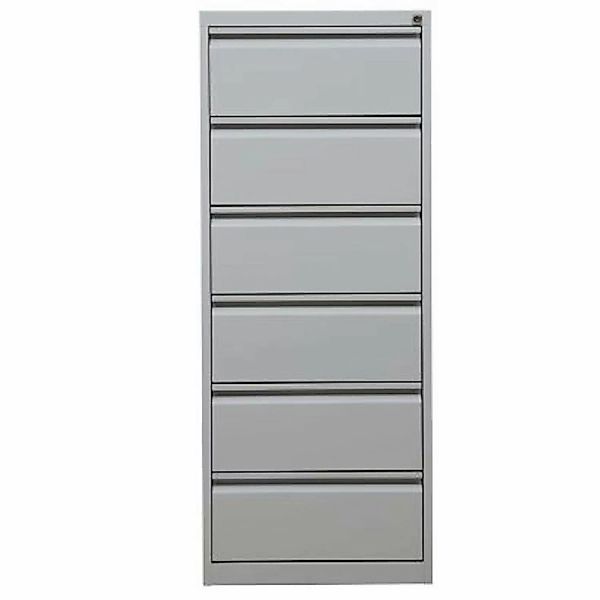 PROREGAL Karteischrank Mare 6 Schubladen HxBxT 132 x 53 x 62 cm Grau günstig online kaufen