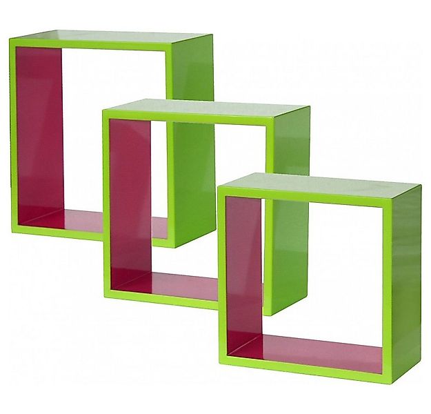bhp Regal, Design Regal 3 teilig MDF hellgrün hochglanz pink Mädchen Dekora günstig online kaufen