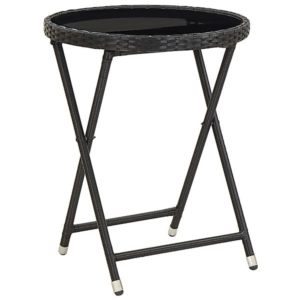 vidaXL Gartentisch Beistelltisch Schwarz 60 cm günstig online kaufen