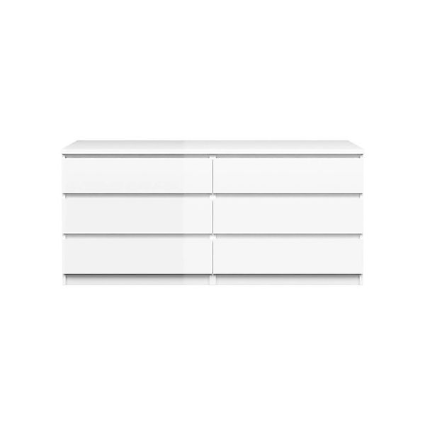 ebuy24 Nada Kommode 6 Schubladen Weiss Hochglanz günstig online kaufen