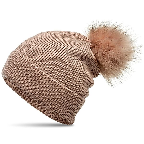 Caspar Bommelmütze MU212 Gefütterte Damen Strick günstig online kaufen