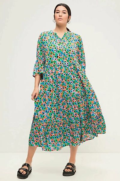 Studio Untold Sommerkleid Maxikleid A-Line Color-Flower Tunika-Ausschnitt günstig online kaufen