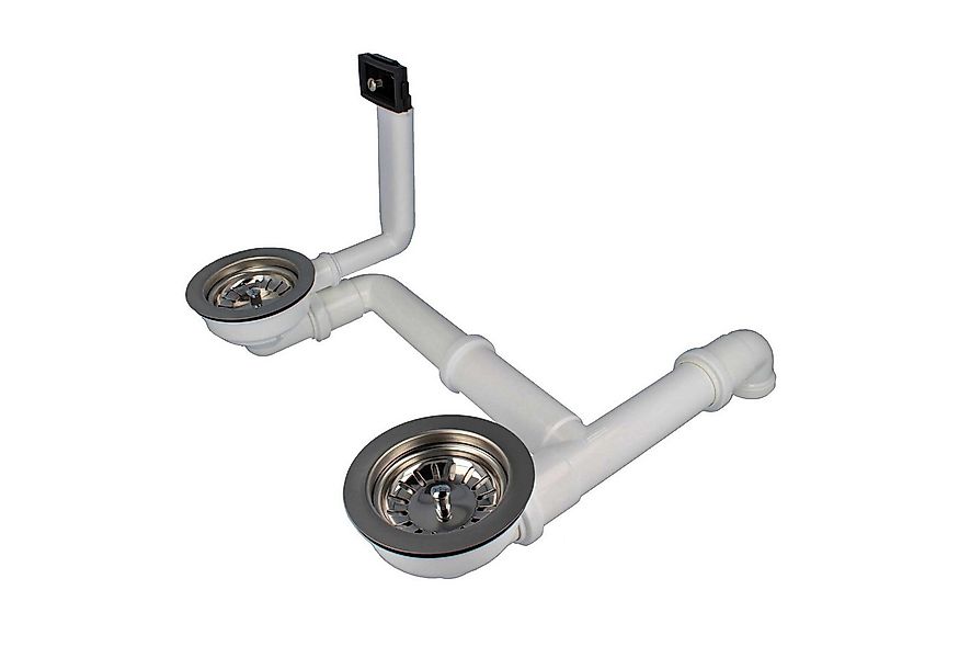 tecuro Siphon Doppel-Spülen-Siebkorbventil Ø 114 mm (3 1/2 Zoll) mit Überl. günstig online kaufen