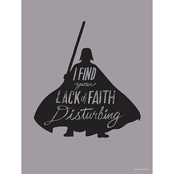 Komar Bild »Star Wars Silhouette Quotes Vader«, Disney, (1 St.), Wandbild z günstig online kaufen