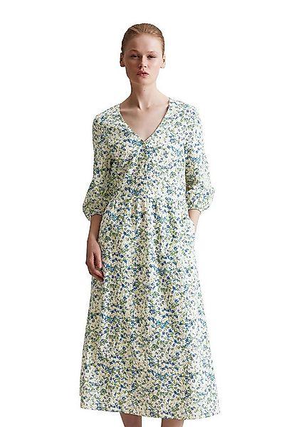 Marc O'Polo DENIM Druckkleid aus Viskose-Mix mit Seersucker-Effekt günstig online kaufen