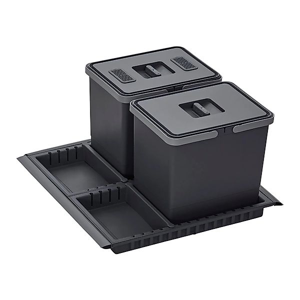 SOTECH Abfallsammler Mülleimer Metropolis 2x 15L mit Deckel Abfallsystem fü günstig online kaufen