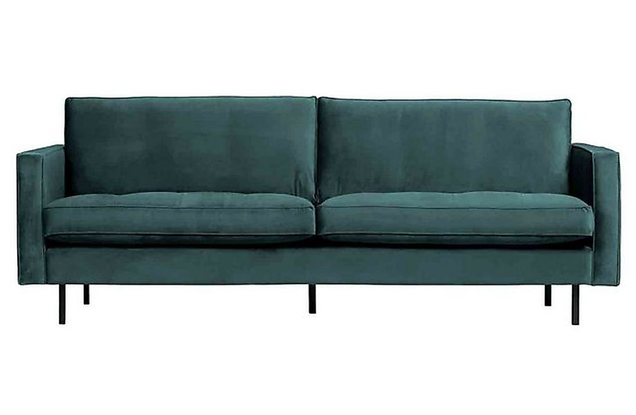 BePureHome Sofa Sofa Rodeo Classic 2,5 Sitzer Samt, Teal günstig online kaufen