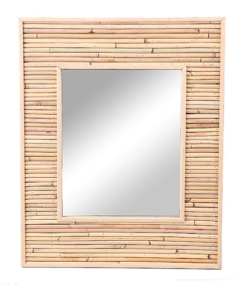 Spetebo Wandspiegel Bambus Wandspiegel rechteckig - günstig online kaufen