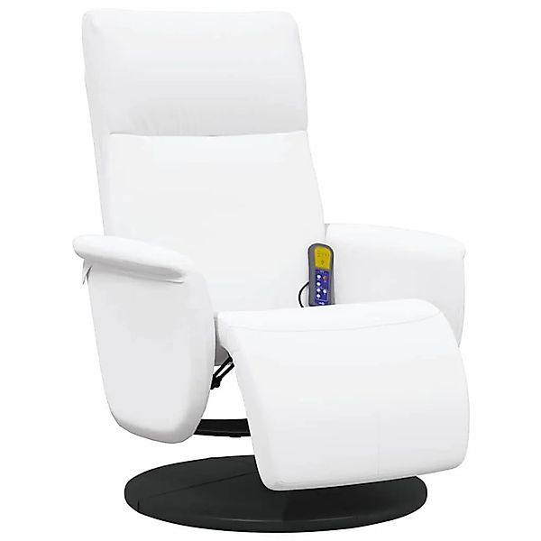 vidaXL Massage Relaxsessel Weiß 71 x 90 x 105 cm Kunstleder 42018598 günstig online kaufen