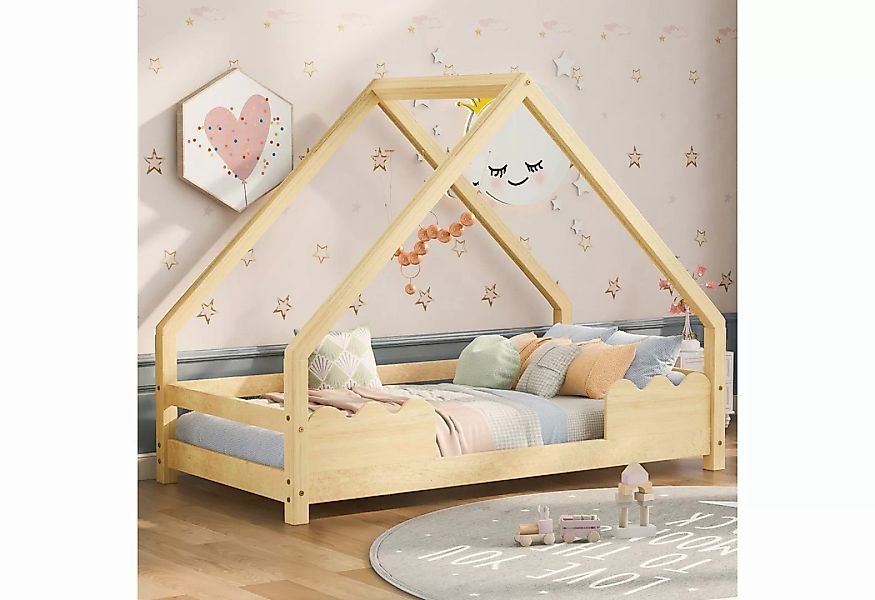 Fangqi Kinderbett Hausbett Kinderbett 90x200cm mit Rausfallschutz Spielbett günstig online kaufen