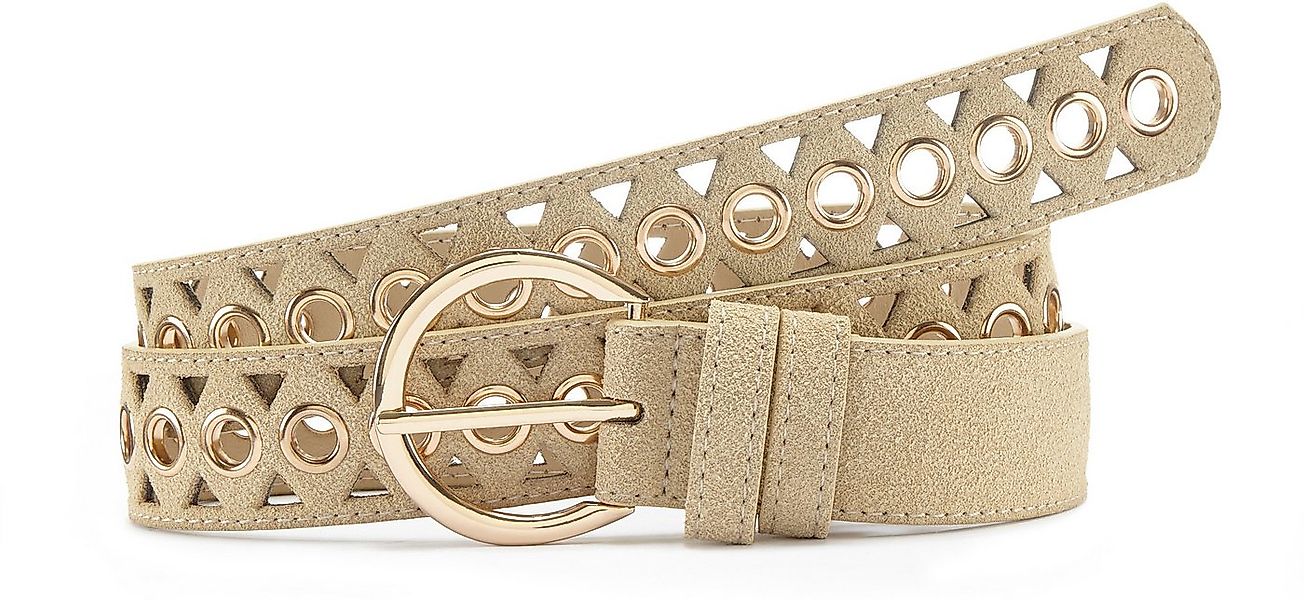 LASCANA Hüftgürtel Hosengürtel mit kleinen Cut-Outs, Gürtel, Jeansgürtel günstig online kaufen