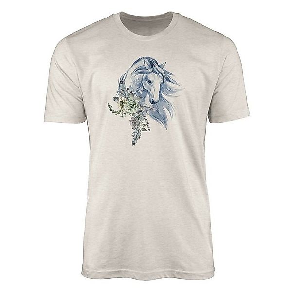 Sinus Art T-Shirt Herren Shirt 100% gekämmte Bio-Baumwolle T-Shirt Aquarell günstig online kaufen