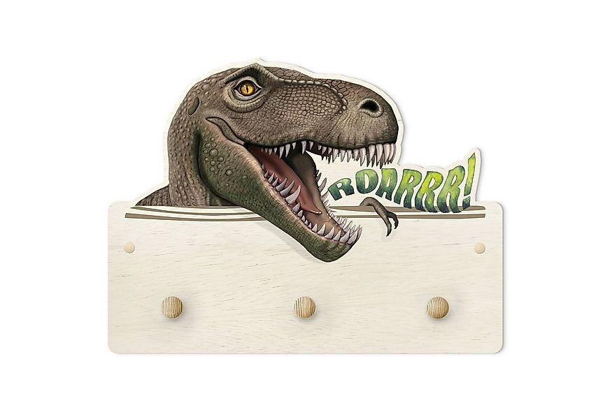 Bilderdepot24 Garderobenpaneel grün 3D-Optiken Tiere Dinosaurier T Rex (Kin günstig online kaufen