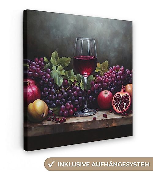 OneMillionCanvasses® Leinwandbild Wein - Obst - Stilleben, Fotodruck (1 St) günstig online kaufen