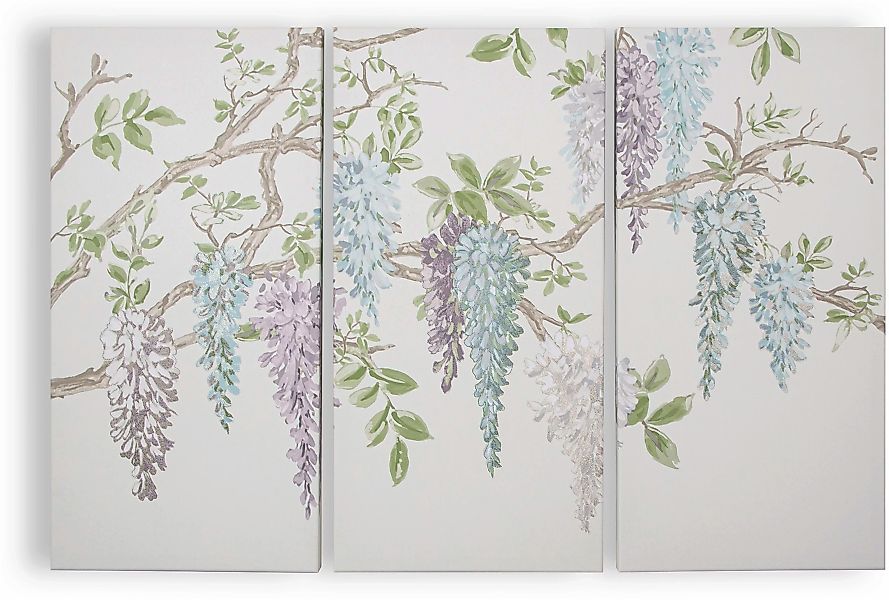 LAURA ASHLEY Mehrteilige Bilder "Wisteria Garden", (Set, 1 St.), Leinwandbi günstig online kaufen