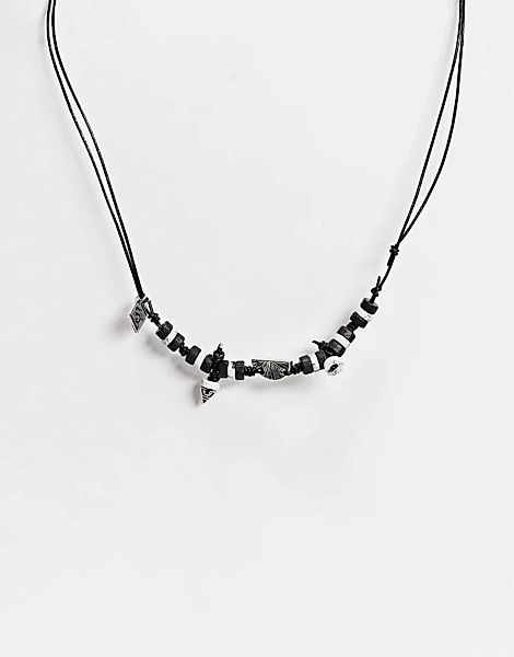 Classics 77 – Silberfarbene Perlen-Halskette mit Anhängern günstig online kaufen