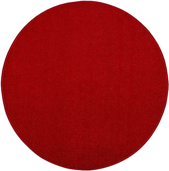 Sanat Teppich "Uni" rund 13 mm Höhe robuster Kurzflorteppich, große Farbaus günstig online kaufen