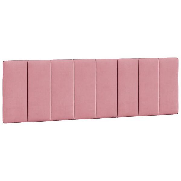 vidaXL Bett, Kopfteil-Kissen Rosa 160 cm Samt günstig online kaufen