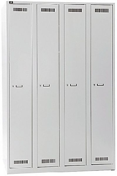 Bisley Light Garderobenschrank Garderobenschrank 4 Abteile lichtgrau. günstig online kaufen