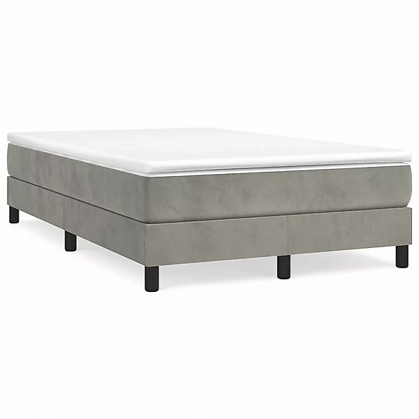 Vidaxl Boxspringbett Hellgrau 120x200 Cm Samt günstig online kaufen