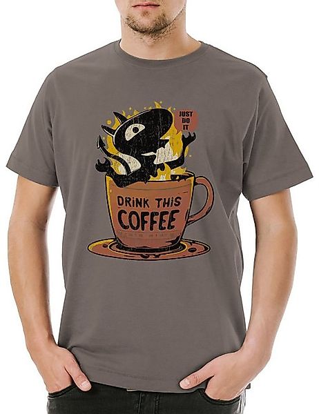 Urban Backwoods Print-Shirt Urban Backwoods Drink This Coffee Herren T-Shir günstig online kaufen