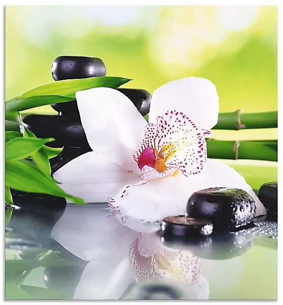 Artland Küchenrückwand "Spa Steine Bambus Zweige Orchidee", (1 tlg.), Alu S günstig online kaufen