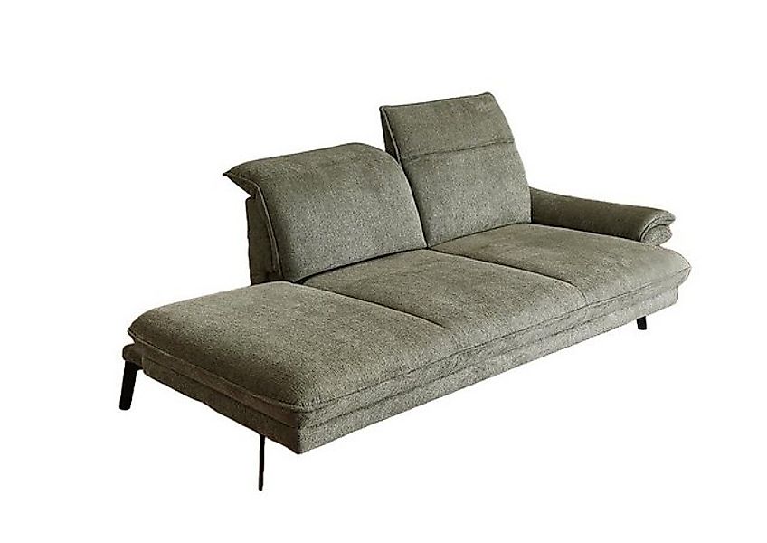 Natur24 Recamiere Genova Recamiere 210x109 Armlehne rechts Grün Füße Metall günstig online kaufen