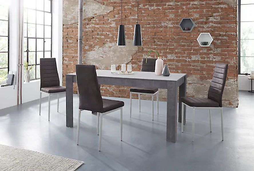 INOSIGN Essgruppe »Lynn160/Kate« 5 Stk. tlg. Tisch mit 4 Stühlen günstig online kaufen