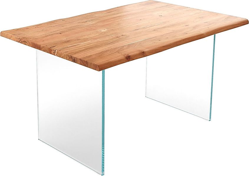 DELIFE Esstisch Edge, Akazie Natur 140x90 günstig online kaufen
