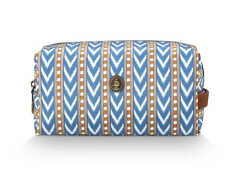 PiP Studio Kulturbeutel Coco Kosmetiktasche medium Samba Stripe blau 21,5x1 günstig online kaufen