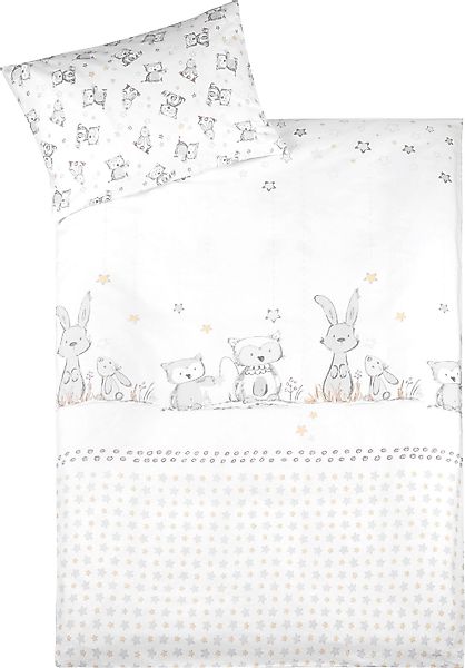 Julius Zöllner Kinderbettwäsche Häschen und Eule, günstig online kaufen