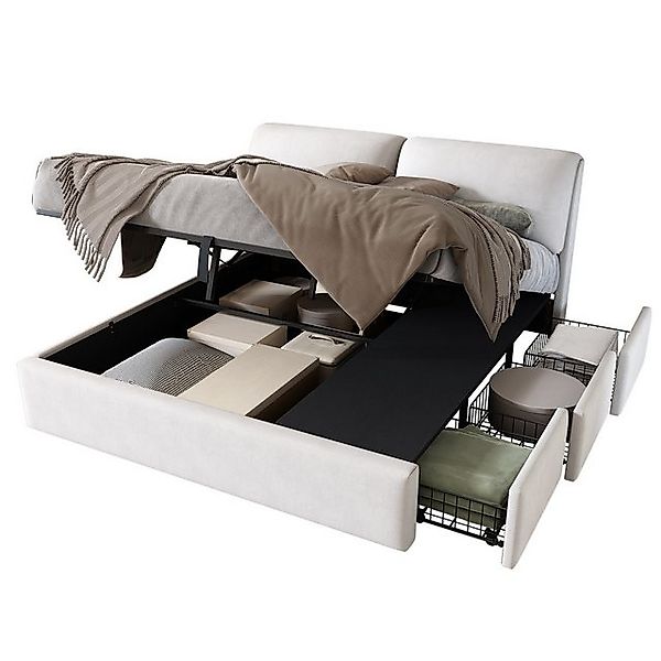 OKWISH Polsterbett Hydraulisches Bett (180*200cm, ohne günstig online kaufen