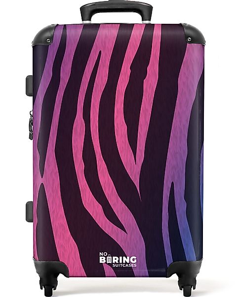 NoBoringSuitcases.com© Hartschalen-Trolley Zebramuster mit rosa und günstig online kaufen
