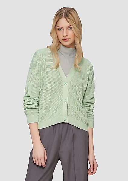 QS Funktionsjacke Strickjacke mit Strukturmuster und günstig online kaufen
